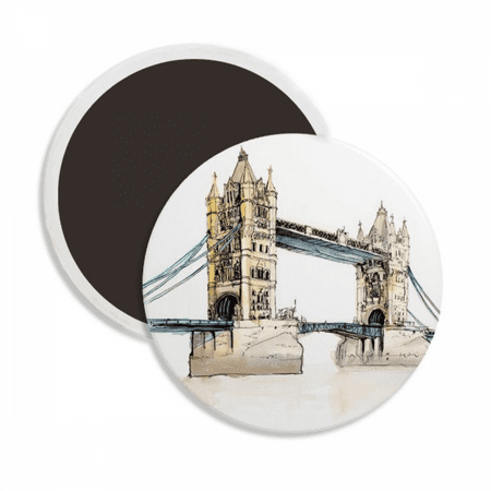 

London Bridge in London England Round Ceracs Fridge Magnet Keepsake Decoration