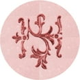 thumbnail image 1 of Ahgly Company Machine Washable Indoor Round Transitional Pink Bubble Gum Pink Area Rugs, 3' Round, 1 of 7