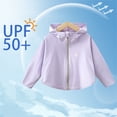 thumbnail image 4 of HAOTAGS Girls Athletic Jackets,Full Front Zip UPF 50+ Long Sleeve Hooded Breathable Sun Protection Purple 3-4 T, 4 of 7