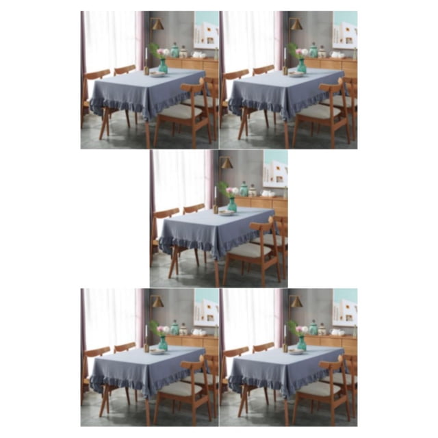 Guardoinrt Easy Care Rectangular Tablecloth Sturdy And Durable Ensures Easy Maintenance gray 140*140CM 5Set