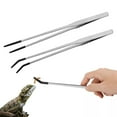 thumbnail image 6 of Multipurpose Steel Tongs Straight & Curved Long Tweezers For Reptiles Care Gardening And Crafts Featuring Double Tip Design, 6 of 8