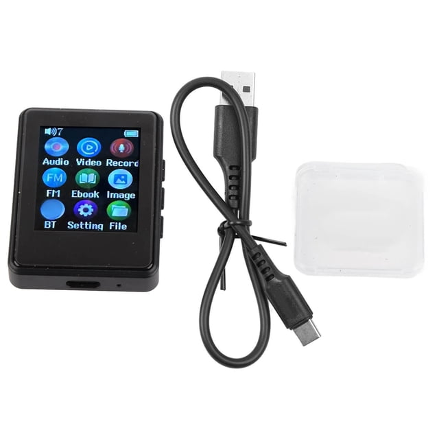 Reproductor MP3 digital con Bluetooth 5.0 Reproductor de música MP3 portátil con tarjeta de memoria de 16 GB para música, vídeos y libros