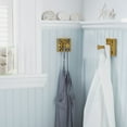 thumbnail image 2 of Autumn Alley Two Bathroom Towel and Robe Hooks, Antique Gold Metal Modern Unique Style, 2 Pack, 2 of 9