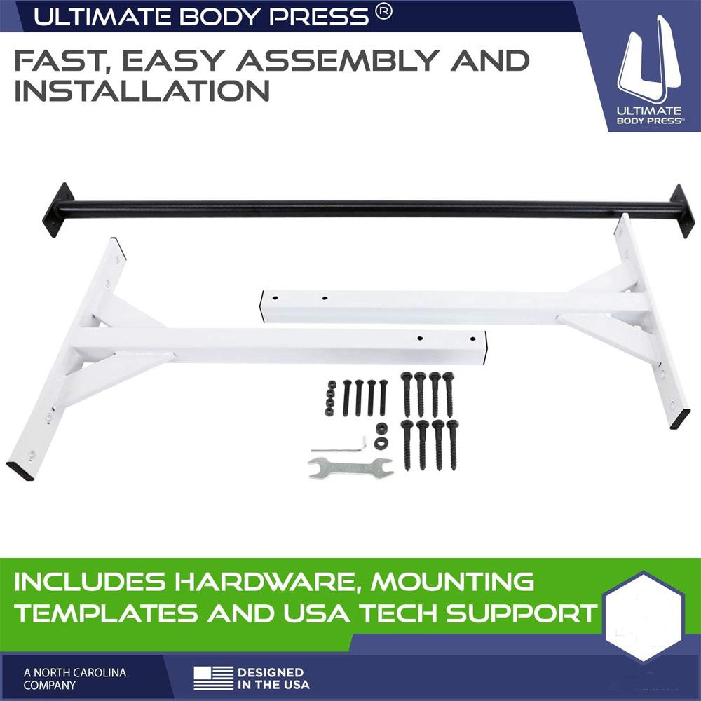 Ultimate Body Press Wall or 9 Ft Ceiling Mount Pull Up Bar Special Edition