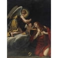 thumbnail image 2 of Lucio Massari 15x18 Black Ornate Wood Framed Double Matted Museum Art Print Titled - The Last Communion of the Magdalene, 2 of 5
