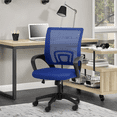 thumbnail image 4 of MoNiBloom Set of 2 Mid-Back Office Desk Chairs Ergonomic Adjustable Height Mesh Computer Chairs with Lumbar Support, Navy Blue, 4 of 11