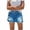 Light Blue ①, variant on qucoqpe Women's Distressed Denim Shorts with Button and Pockets Stretch Jean Shorts for Women