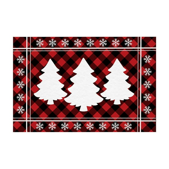 PEIBang Christmas Bathroom Rugs Christmas Bathroom Decor,Non-Slip Absorbent Red Bath Mat for Bathroom Kitchen Bathtub,16x24 Inches