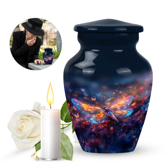 Stellar Dragonfly Dream Urn Adult Human Ashes - Cremation Keepsake Urns For Ashes - Cremation Urn For Ashes - Urn For Ashes For Women (Size -3inch,1pcs)