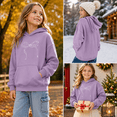 thumbnail image 5 of Girl Hoodies Fleece Jacket Cute Hoodies for Teen Girls, Trendy Oversized Hooded Sweatshirts, Long Sleeve Printed Hoodies Shirts Fall Clothes Purple 5-6Y, 5 of 9