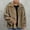 #Khaki, variant on Men's Warm Faux Fur Turn-Down Collar Winter Coat Jacket,Brown,Big and Tall Men S