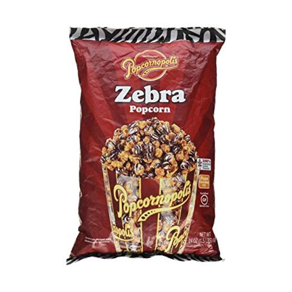 Popcornopolis Zebra Popcorn, 24 Oz