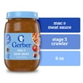 thumbnail image 4 of (3 pack) Gerber 3rd Foods Mealtime for Baby Baby Food, Mac & Meat Sauce, 6 oz Jar, 4 of 17