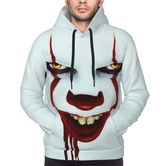 Unisex Adult Pennywise Pullover Hoodie With Pocket Lightweight Hoodies Long Sleeve Sweatshirt For Men Women Party Small
