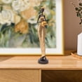 thumbnail image 6 of African Figurine Women Figure Statue Ornaments Centerpiece Tribal Lady Sculpture Statues and Sculptures for Office Hotel Housewarming Gift Golden, 6 of 8