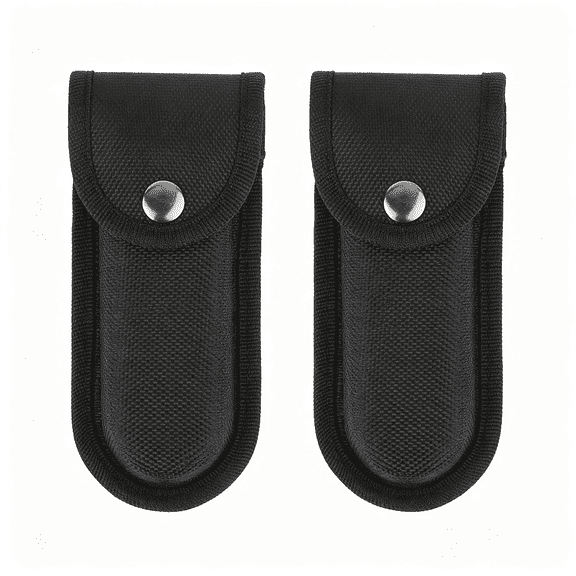 KASIU 2-Pack Nylon Pocket Knife Sheaths for 4.25" Edc Folding Knives,Secure Snap and 2.5In Horizontal Or Vertical Belt Loop for Compact Edc Tools,Everyday Carry,Hiking,Camping and Fishing