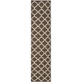 thumbnail image 2 of Safavieh Dhurries Brad Geometric Runner Rug, Brown/Ivory, 2'6" x 10', 2 of 8