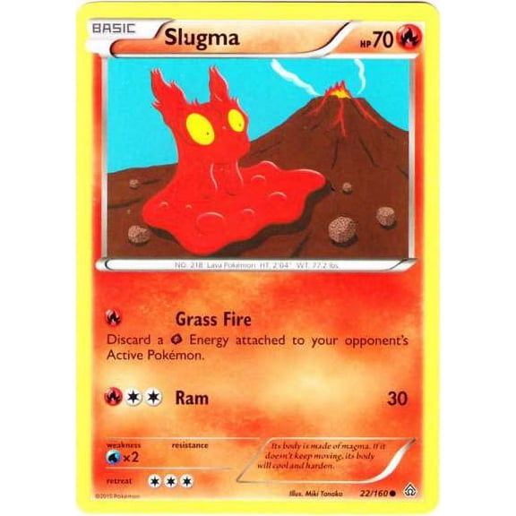 Pokemon Primal Clash Common Slugma #22