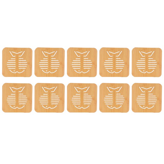 Tapis d'Isolation, 10pcs Tapis de Table Creux Imitation Bambou Tapis de Table Performance Inégalée
