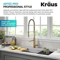 thumbnail image 4 of Kraus Artec Pro Commercial Style Pull-Down Single Handle Kitchen Faucet with Pot Filler in Brushed Brass, 4 of 15
