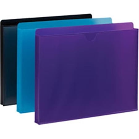 8.5 in. Poly Expanding Jackets with Clear Sleeve Assorted Color