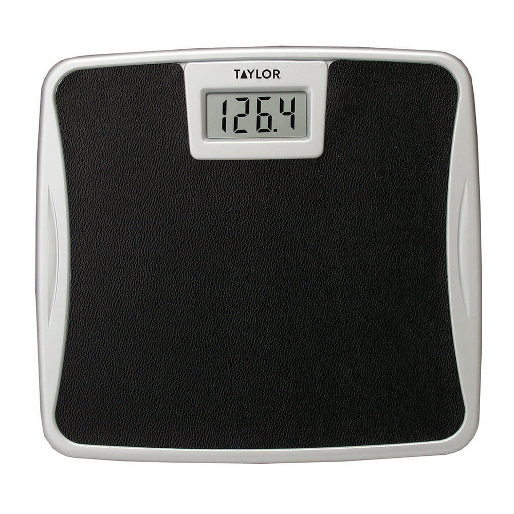 Taylor Digital Bathroom Scale Black Non Slip Mat
