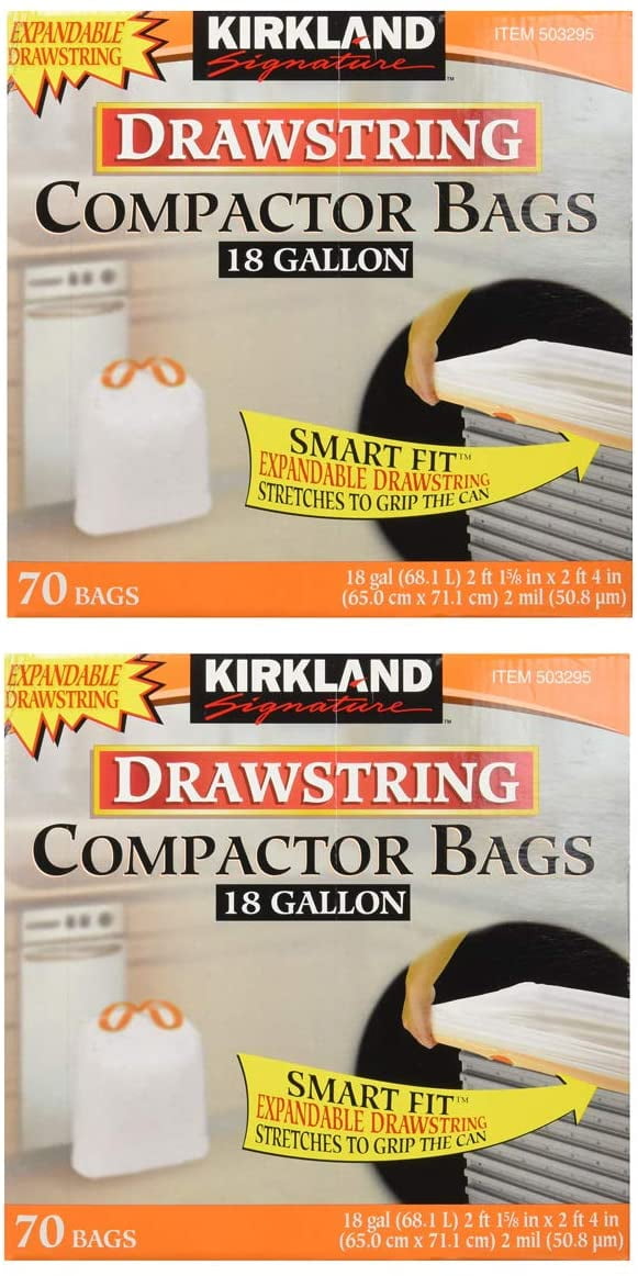 Home Trash Bags PolyAmerica HK18XDS050W Husky Drawstring Trash