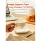 thumbnail image 4 of Juego de 6 tazas de café expreso con platillos de porcelana, colores surtidos, 4 of 8