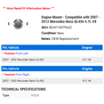 thumbnail image 2 of Engine Mount - Compatible with 2007 - 2012 Mercedes-Benz GL450 4.7L V8 2008 2009 2010 2011, 2 of 2