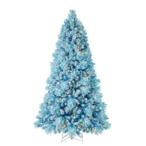 Home Heritage Snowdrift 6.5 Foot Pre-Lit Artificial Christmas Tree, Blue