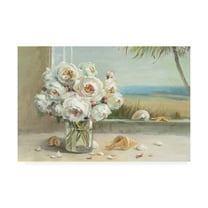 Trademark Fine Art 'Coastal Roses v.2' Canvas Art by Danhui Nai