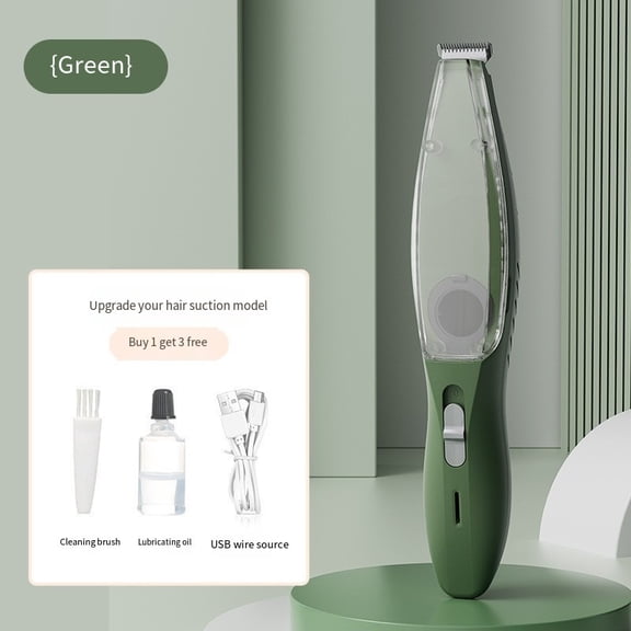 Pet Hair Suction Shaver with Built-In Vacuum Cleaner - Electric Clipper for Cats and Dogs, Complete Hair Removal Set