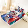 thumbnail image 4 of Homewish Pomeranian Dog Twin Sheets,4Th Of July Bedding,White,Balloon Decor,3 Pieces,1 Fitted Sheet and 1 Pillowcase, 4 of 6