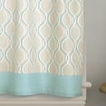 thumbnail image 3 of CHF Morocco Curtain Tier Pair, Indoor Polyester Light Filtering Rod Pocket, Aqua, 58"W x 24"L , Adult, 3 of 5