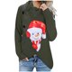thumbnail image 1 of Blusa de manga larga con cuello alto y botones con estampado navideño para mujer Fridja  FKASFK830, 1 of 6