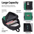 thumbnail image 4 of Easygdp Bass Fish Mochila para Niños y Niñas con Set de Caja de Almuerzo y Estuche para Lápices 3 en 1, Mochila Escolar Estampada para Adolescentes, 4 of 7