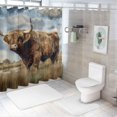thumbnail image 7 of Orinice Bull Grass Field Bathroom Decor Set Colorful Luxurious Polyester Fabric Fashion Shower Curtain with Hooks for Home Bathtubs Bathroom Decoration 36x72, 7 of 7