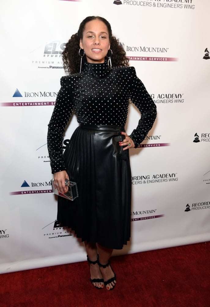 Alicia Keys At Arrivals For The Grammy Awards Producers