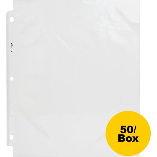 Business Source Top-Loading Poly Sheet Protectors 3.3 mil Thickness - For Letter 8 1/2' x 11' Sheet - Rectangular - Clear - Polypropylene - 50 / Box