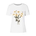 thumbnail image 4 of ATENAR Womens Shirts Casual Shirts Plus Size Printed Tops White L, 4 of 4