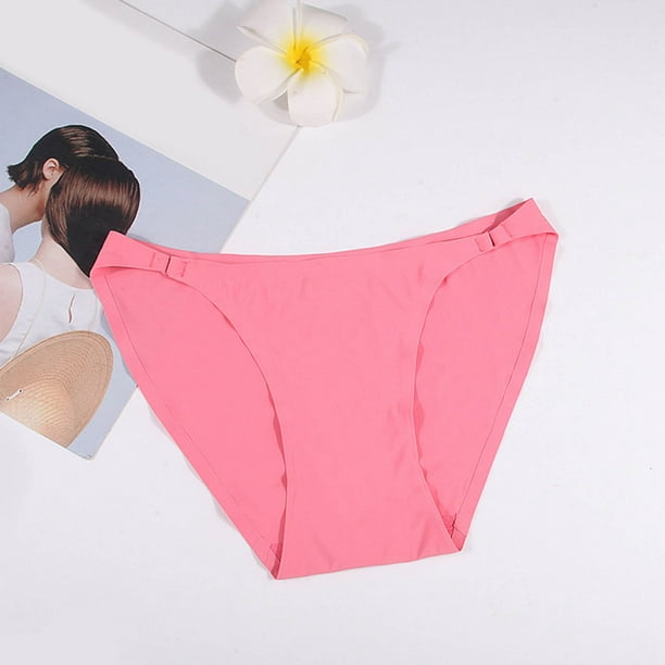 Aayomet Women's Brief Underwear Soft Full Briefs Ladies Breathable Panties  (Hot Pink, One Size)