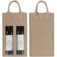 thumbnail image 1 of Bolsa de regalo para botella de vino Shintop Double con ventana de fieltro, color beige, 1 of 7