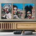 thumbnail image 3 of wall26 Framed Canvas Print Wall Art Set Warhol Basquiat Mt. Rushmore Graffiti &amp; Street Art Comic Book Illustrations Modern Art Urban Portrait for Living Room, Bedroom, Office - 16"x24"x, 3 of 5