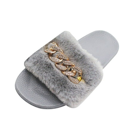 

Shpwfbe Slippers For Women Chain Sandals Summer Beach Flat Fashion Shoes Slippers For Women Indoor And Outdoor Womens Slippers