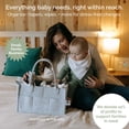 thumbnail image 2 of Parker Baby Co. Felt Diaper Caddy - Large Nursery Organizer with Removable Dividers - Gray, 2 of 7