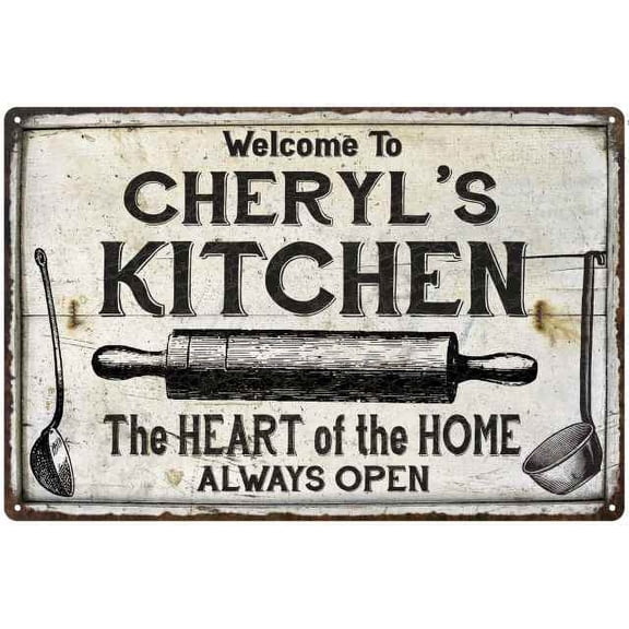 CHERYL'S Kitchen Farmhouse Sign 8 x 12 High Gloss Metal 208120033062