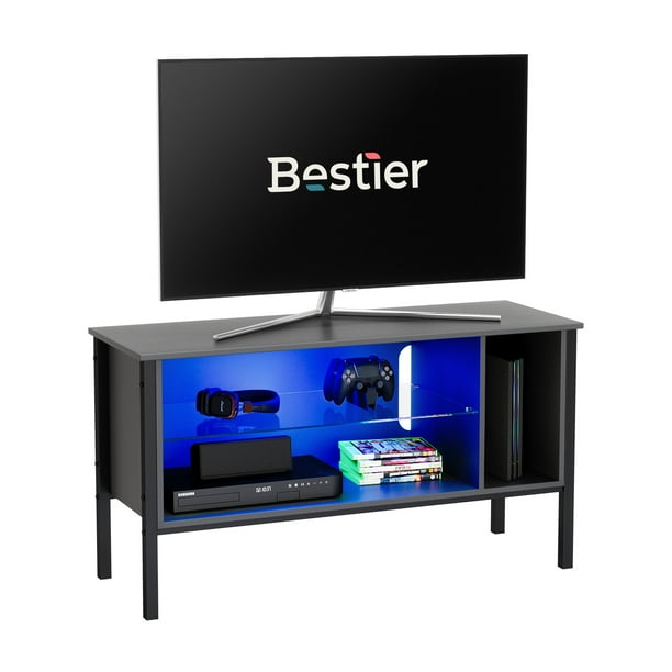 Bestier Gaming TV Stand for TVs up to 50" with LED Light & Storage