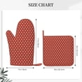 thumbnail image 3 of DouZhe Oven Mitts and Pot Holders Sets, Patriotic Stars Red Background Prints Non-Slip Heat Resistant Kitchen Oven Silicone Glove, 3 of 7