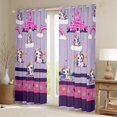 thumbnail image 2 of Erosebridal Rideaux et Draperies Licorne Kawaii (52x84), Rideaux à Étoiles et Rayures Lot de 2 (52x84), Décoration Cheval Magique, 2 of 5