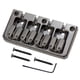 thumbnail image 1 of puente de bajo cuerdas con tornillos de llave para bajo eléctrico negro shamjiam 4 cuerdas Bass Guitar Bridge, 1 of 9